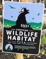 Certified Wildlife Habitat sign by the National Wildlife Federation